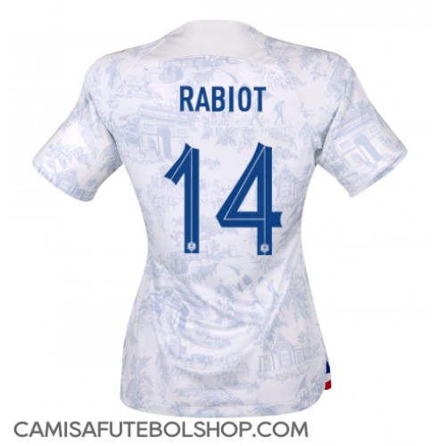 Camisa de time de futebol França Adrien Rabiot #14 Replicas 2º Equipamento Feminina Mundo 2022 Manga Curta